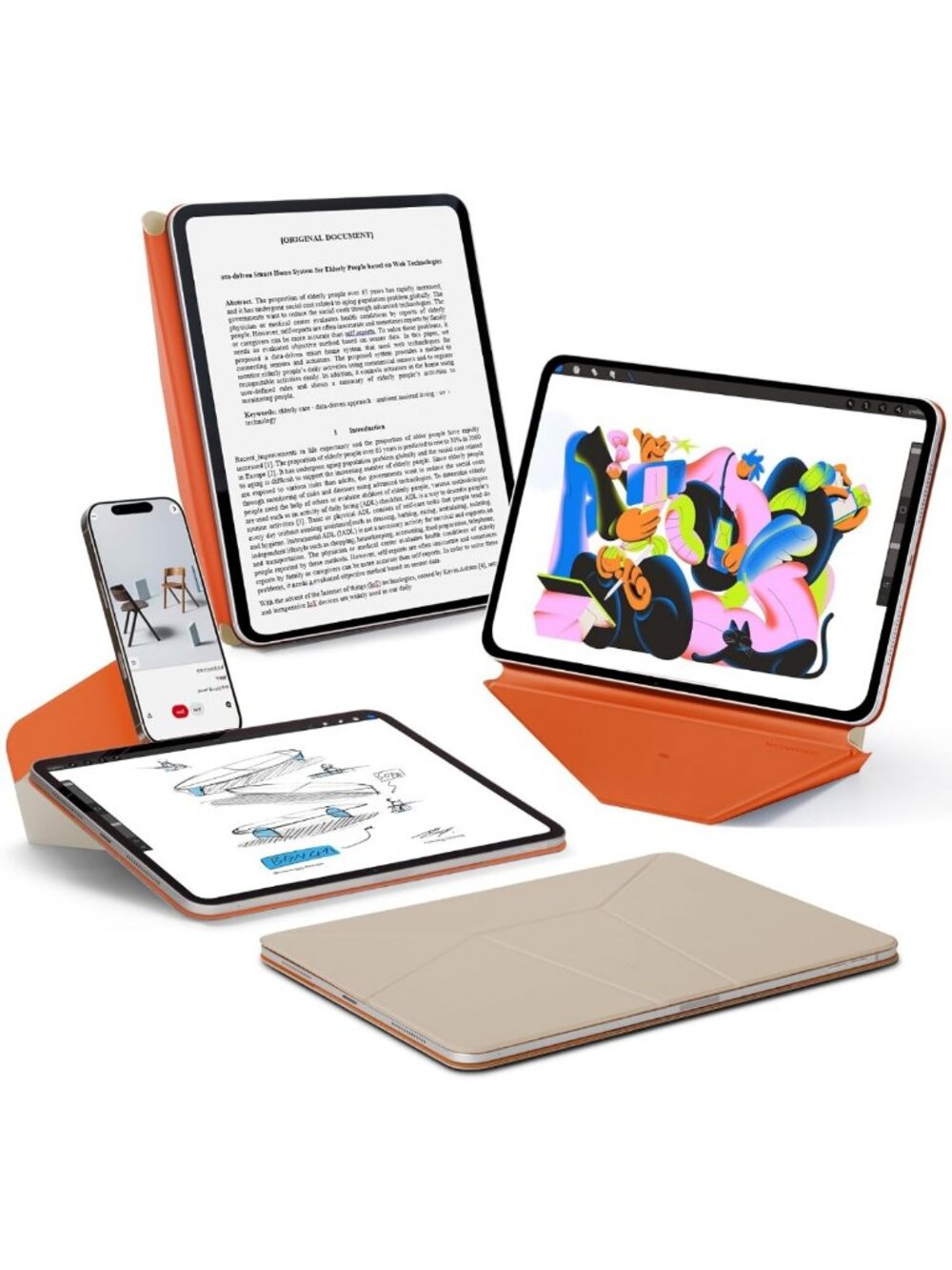 Dynamic Folio Case for iPad Air 13" - Slim, Lightweight, Multi-Position Stand